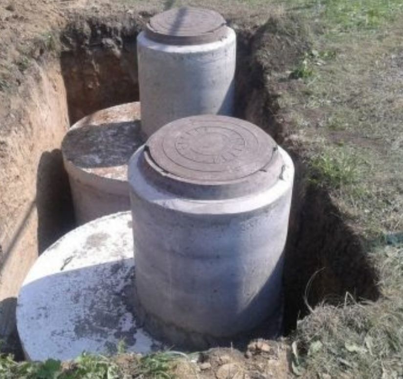 Повний комплекс робіт для септиків: бетонні кільця, копка, 6-10-12 м3