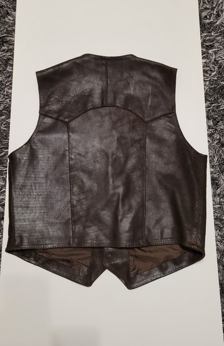 Skórzana kamizelka motocyklowa męska