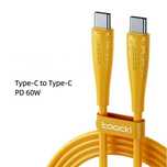 Kabel Toocki USB C do USB C 60 W żółty