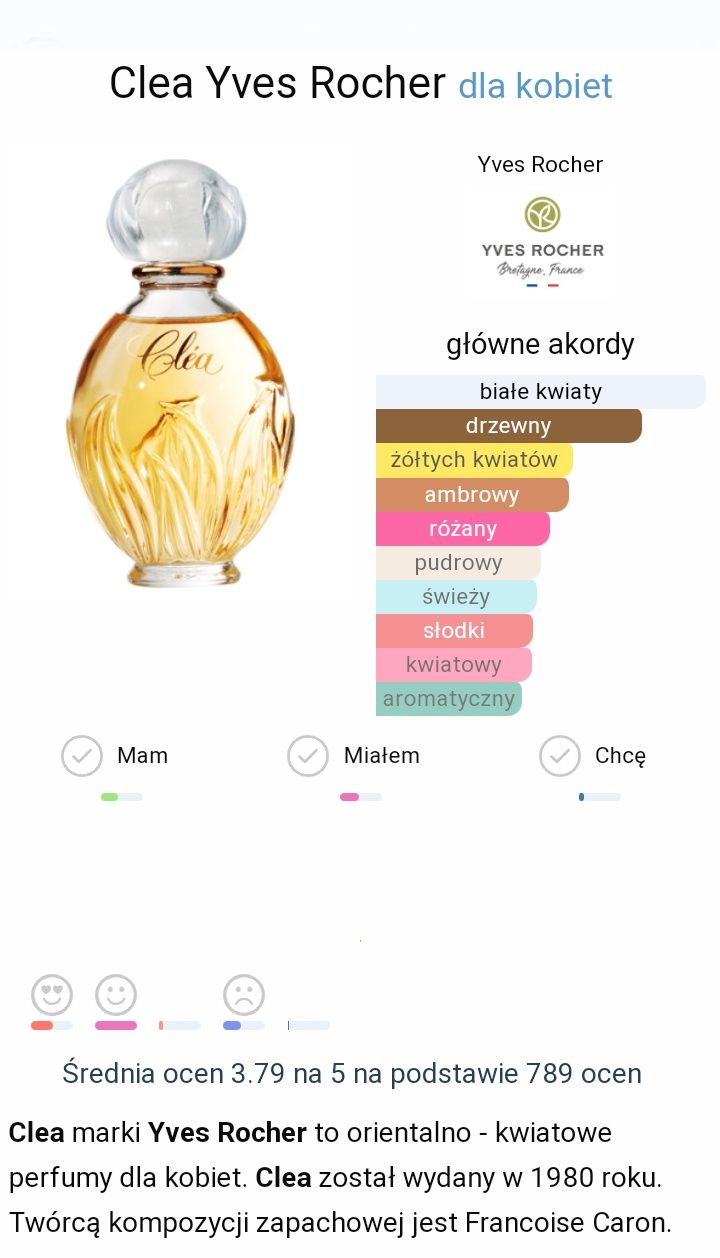 Clea Yves Rocher 75 ml nowe Unikat