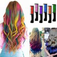 Набор расчесок с цветными мелками для волос Hair chalk in 6