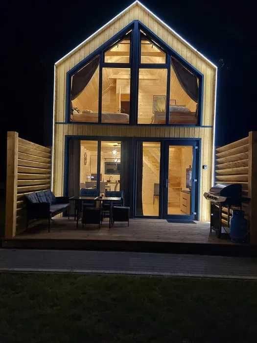 domek 70m2 nowoczesna stodoła   z poddaszem i tarasem