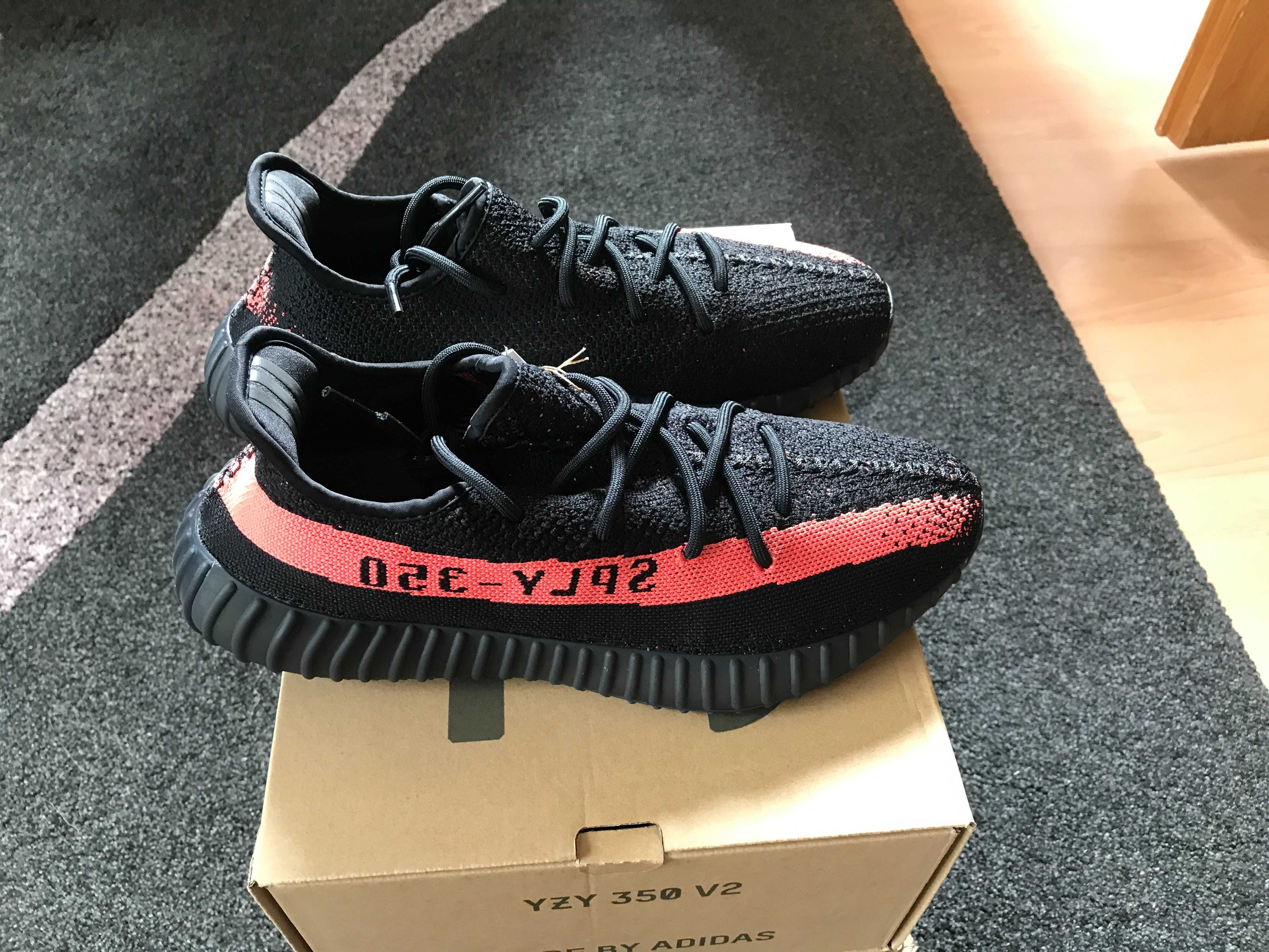 NOWE Adidas Yeezy Boost 350 V2 Core Black Red r.44 (10 US)