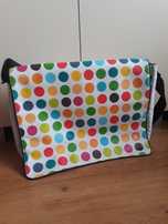 Torba na ramię, na laptopa, Pat says now, kropki, polka dot