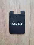 Etui na wizytówki na telefon klejone silikonowe Canal+ czarne