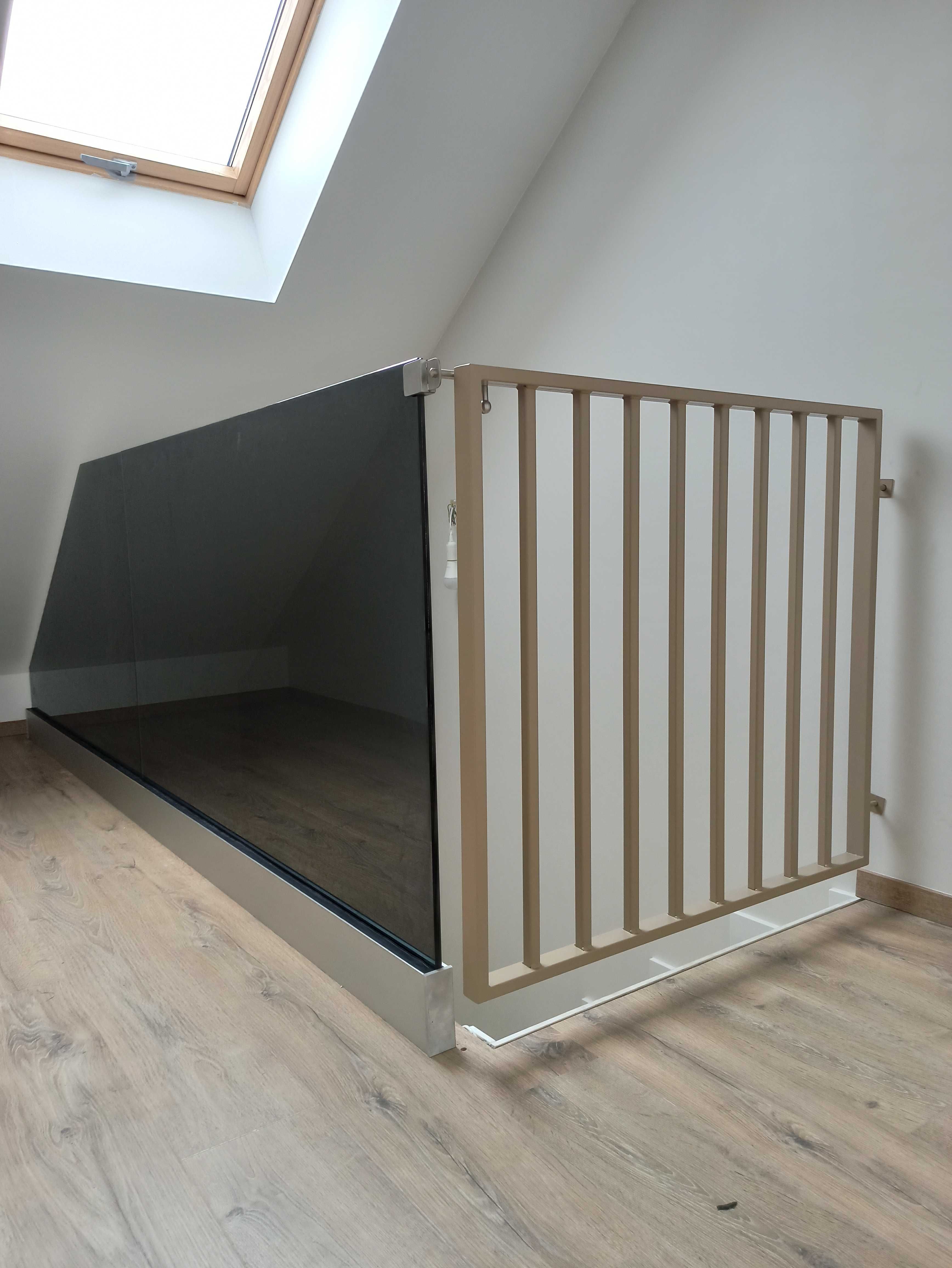 Balustrady szklane malowane proszkowo loft barierka na balkony ocynk