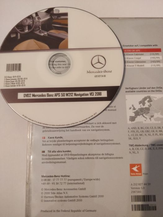 Mercedes DVD Audio 50 Aps Europe v13 2017/2018