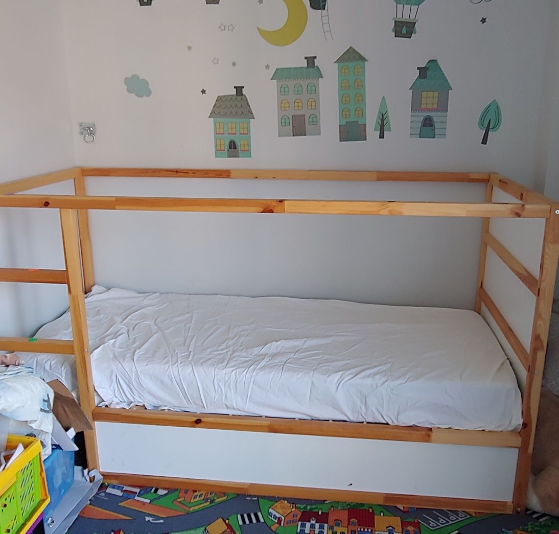 Łóżko dziecięce dwustronne 90x200  Ikea kura