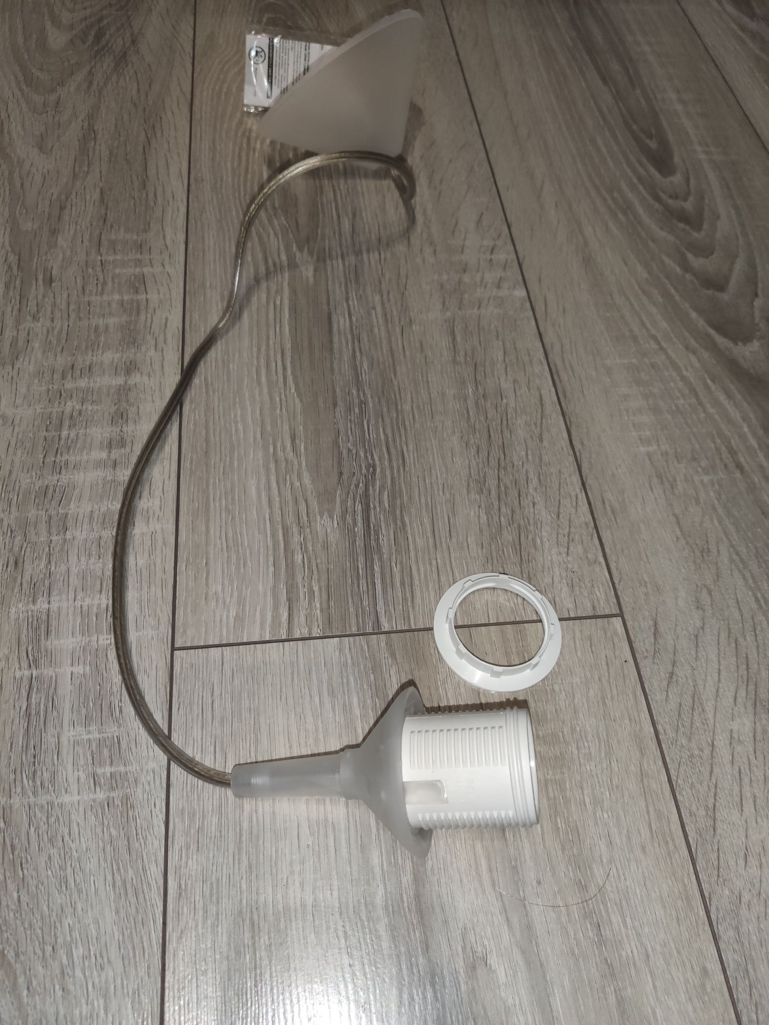 Zawiesie do lampy 1 x 60 W E27 transparentne |60cm