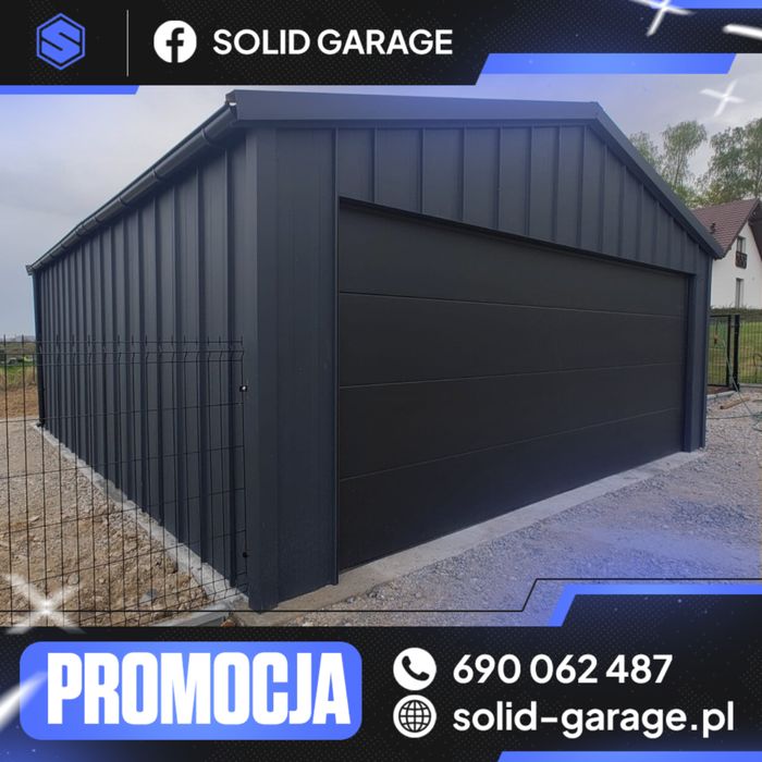 Garaż blaszany NA RĄBEK 6x6m blaszany garaz dwustanowiskowy segmentowa