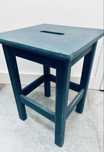 Taboret drewniany niebieski
