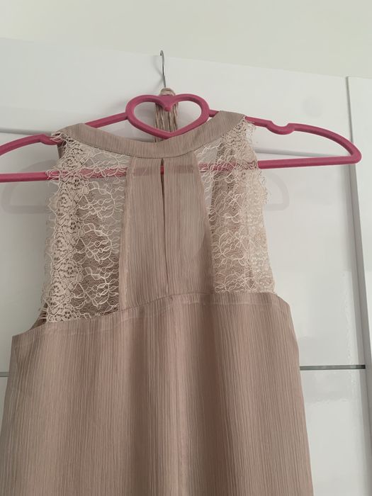 шелковое платье в пол бежевое вечернее xs/s