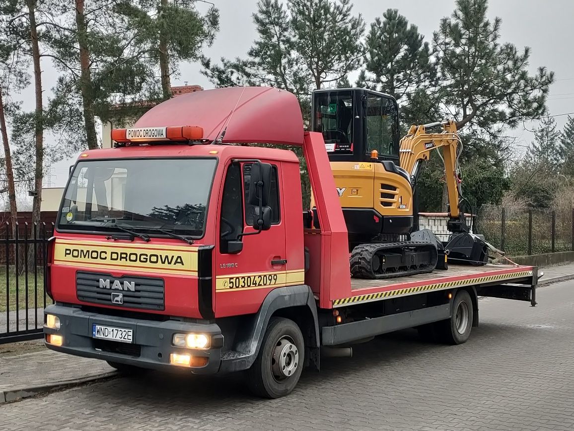 Pomoc drogowa 24h. Transport maszyn bud. rolniczych, busów, aut osobow