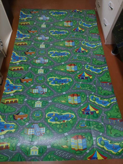 Дитячий килимок для ігор автомобільна дорога