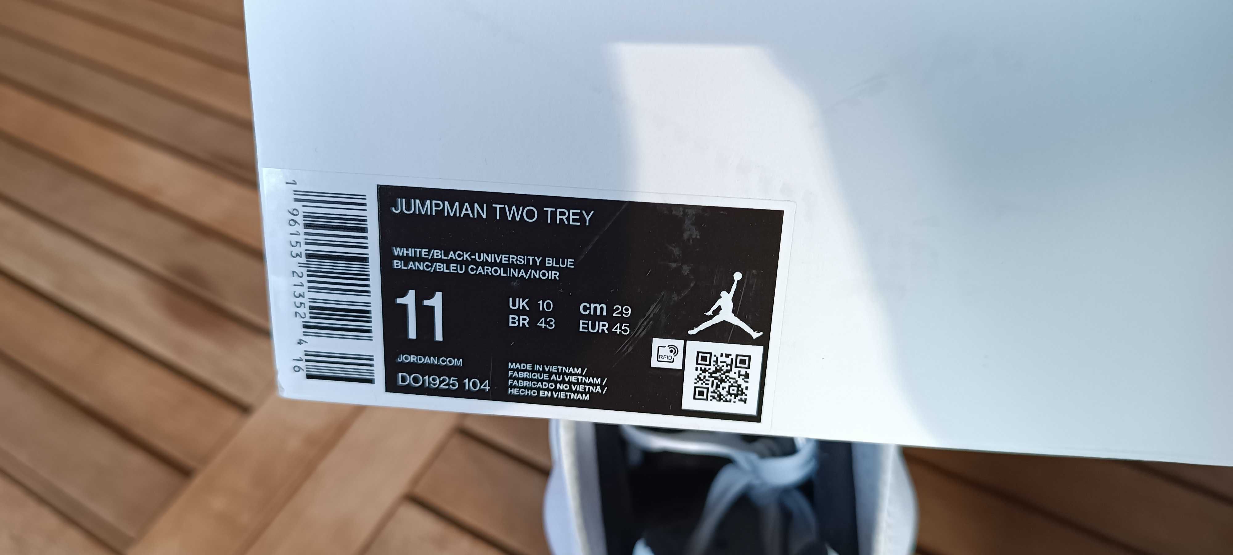 (r. 45 - 29 cm) Nike Jordan Jumpman Two Trey Legend Blue DO1925,-104