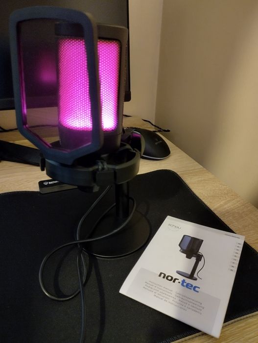 Mikrofon do grania gemingowy LED