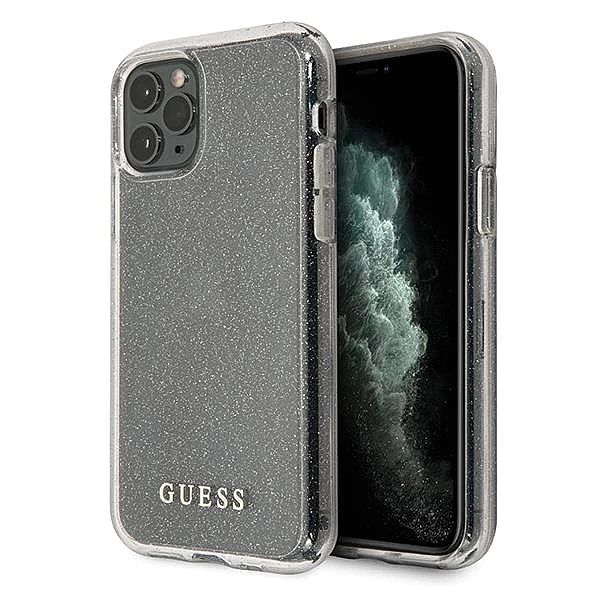Etui Guess Glitter na iPhone 11 Pro - srebrne