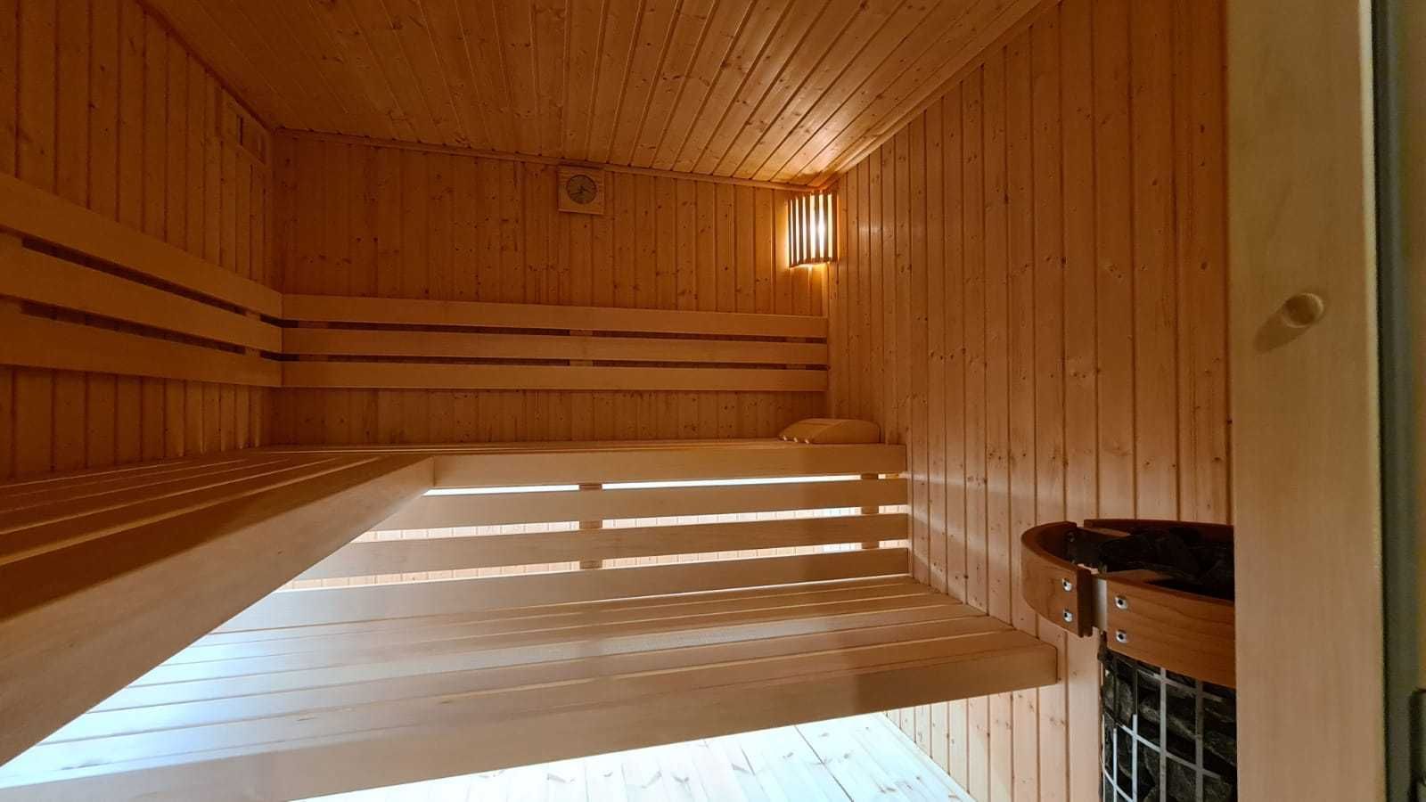 Sauna fińska, sucha, zewnętrzna, ogrodowa, beczka, SPA, model SCANDIC