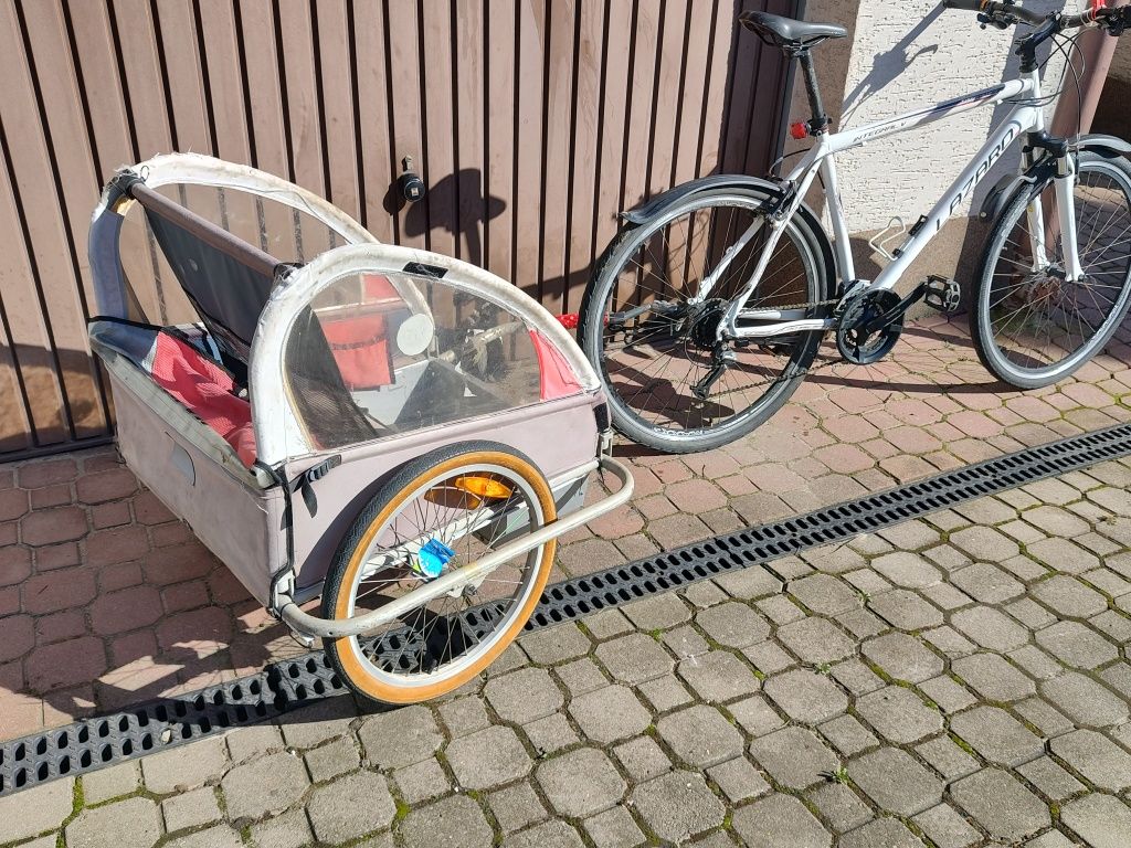 Przyczepka rowerowa dla dzieci. Dwu osobowa