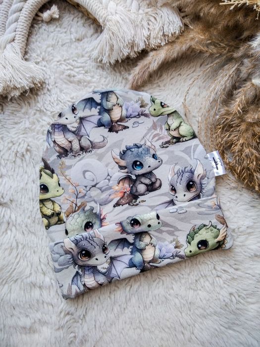 Czapka dziecięca w smoki