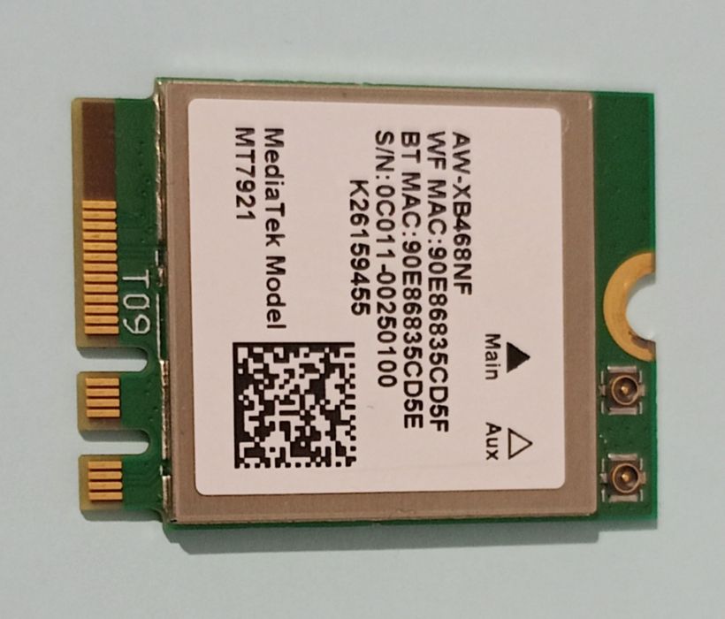 MediaTek MT7921 Karta sieciowa WiFi 6 1200Mbps Bluetooth 5.2 M.2