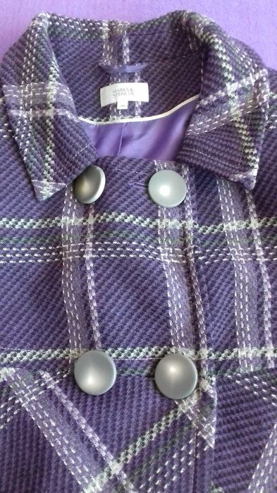 H&M krótki płaszczyk w kratkę r.18