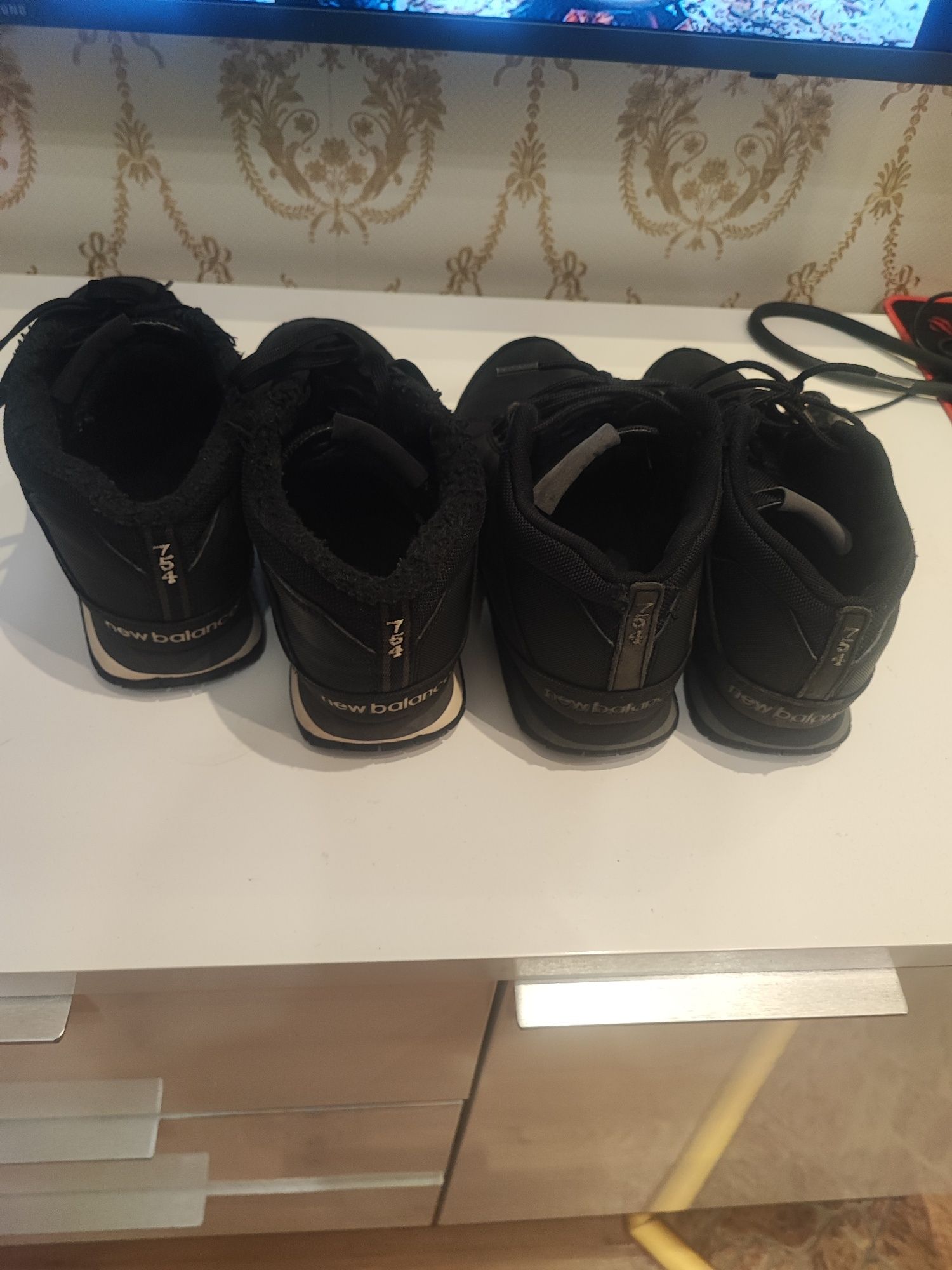 New balance 754 осень зима теплые 42 27.5 кросовкикожаные оригинал мех