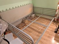 Łóżko piętrowe metalowe szer. 140 cm