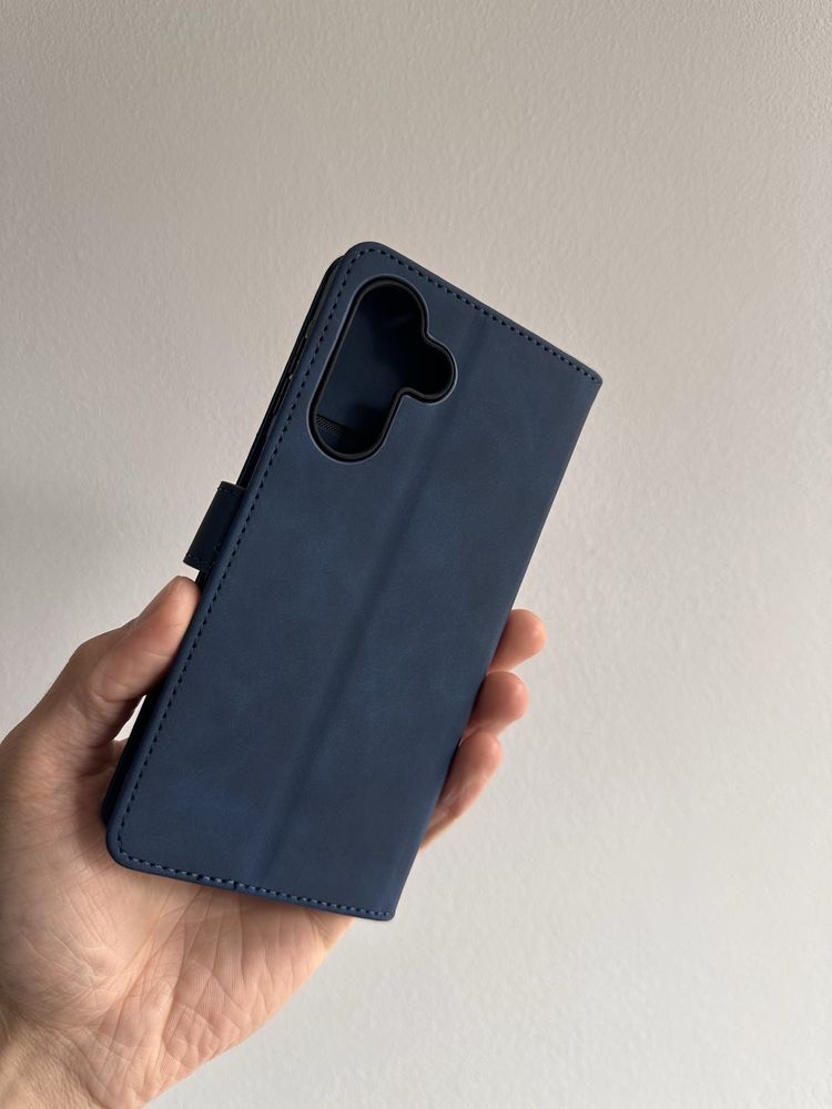 Etui z klapką zamykane granatowe do SAMSUNG GALAXY A26 4G / 5G