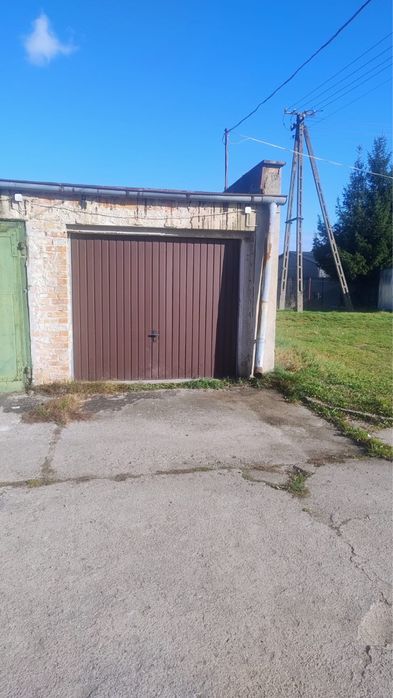 Garaż 18m2 murowany brama uchylna prąd