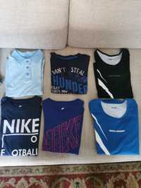 Lote 6 t-shirts de menino, tamanho 7-8, bom estado.