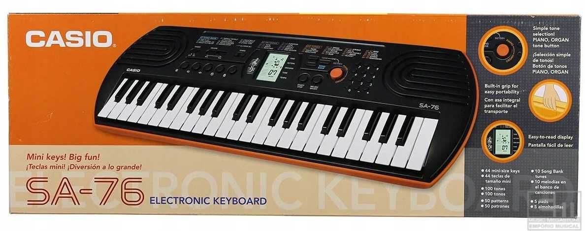 Nowe Organy Keyboard Casio SA-76 Idealny dla Dzieci 44 Klawisze (-20%)