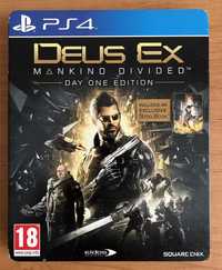 PS4 Steel book metal Deus Ex Mankind Divided Rozłam Ludzkości Day One