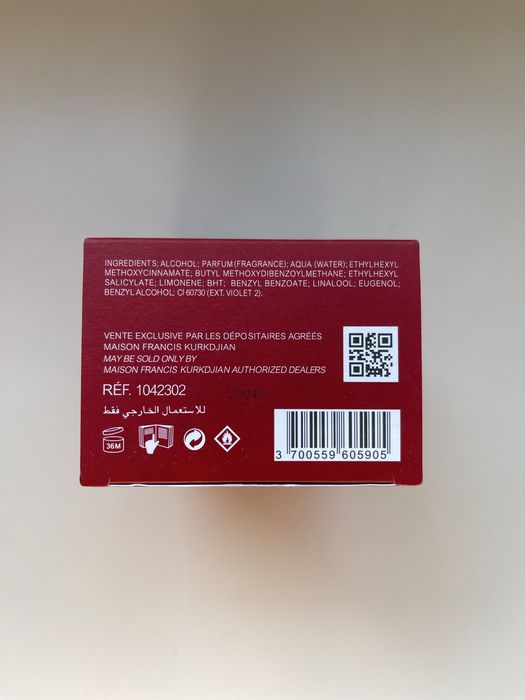 Baccarat Rouge 540 - Maison Francis Kurkdjian - 70ml Original e Recibo