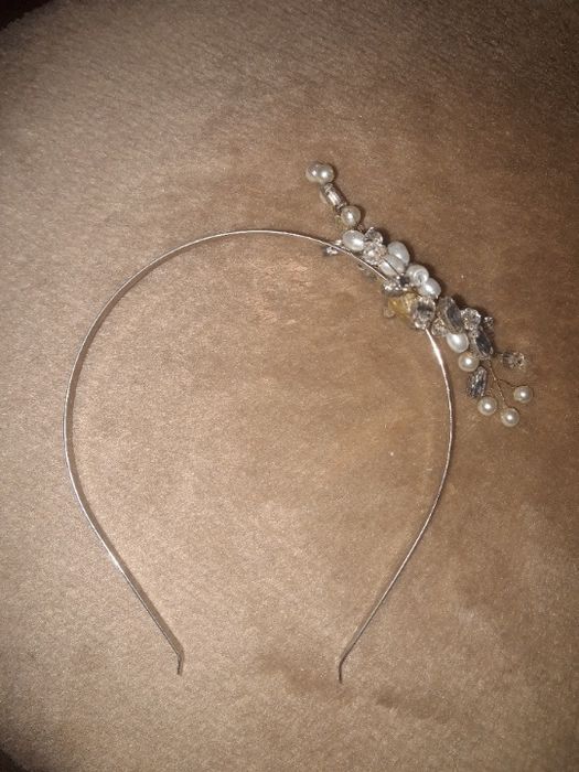 Украшение свадебное цветы на обруче