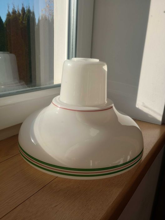 klosz prl, duży klosz, lampa vintage