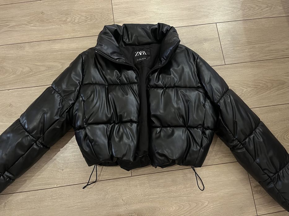 Пуховик кожаный Zara