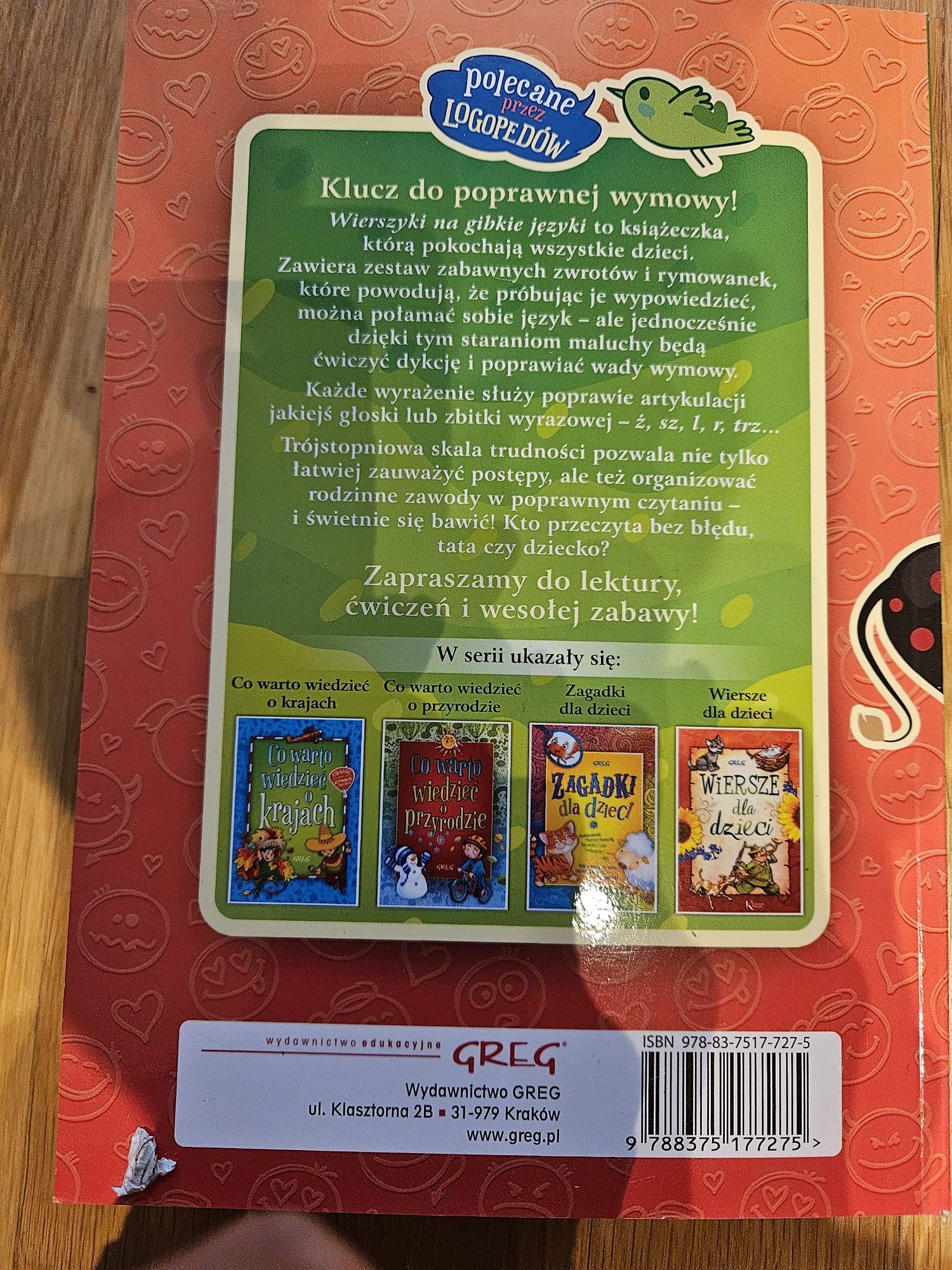 Logopeda - wierszyki na gibkie języki. Książka