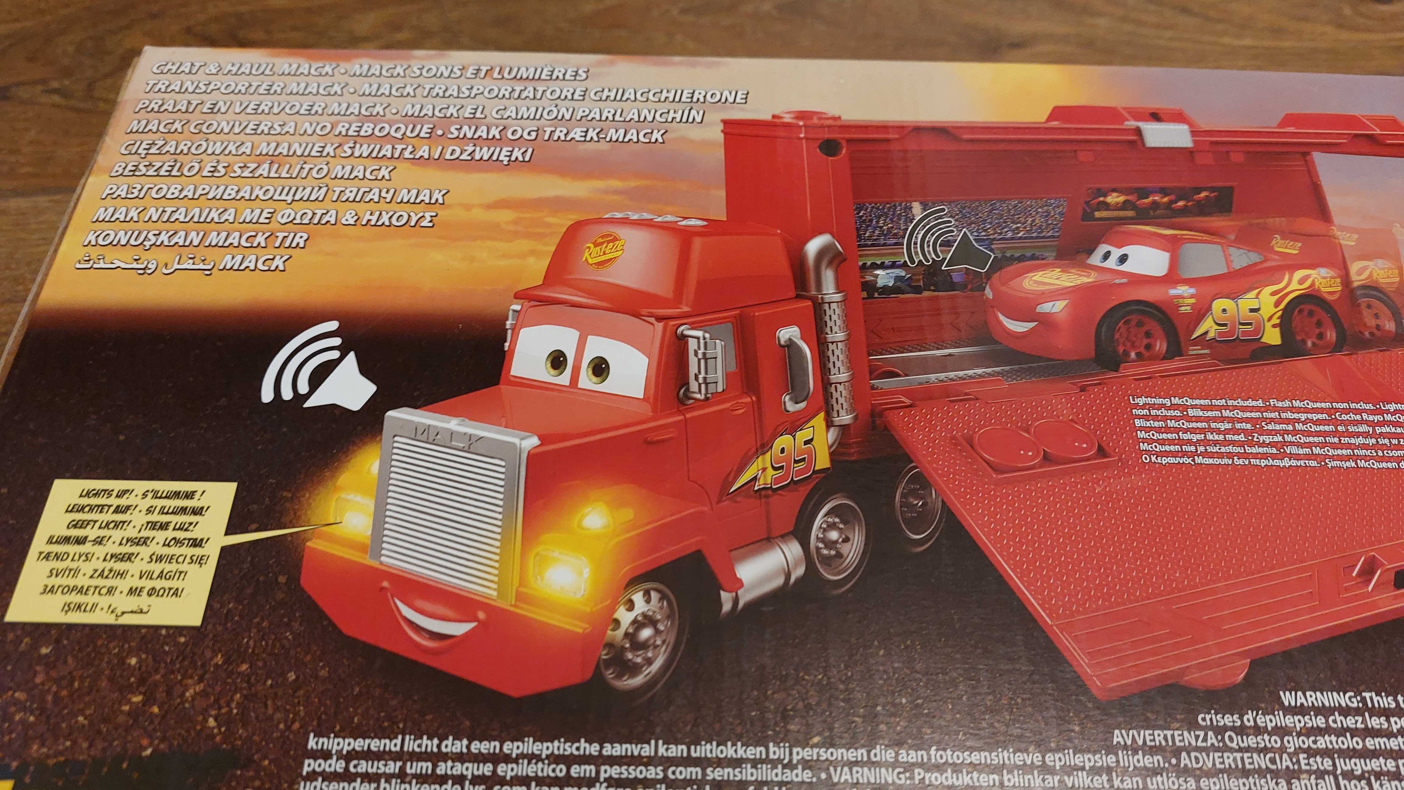 Mattel cars track talkers - maniek ze światłem i dźwiękiem , nowe