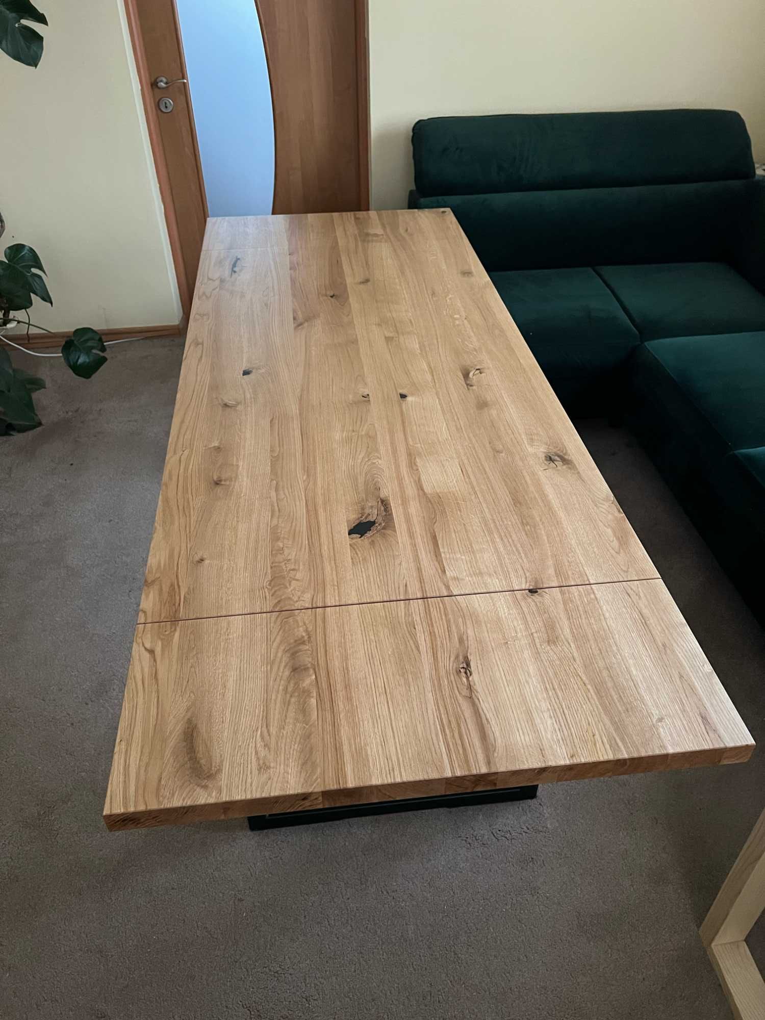 Stół z dostawkami dębowy loft drewno