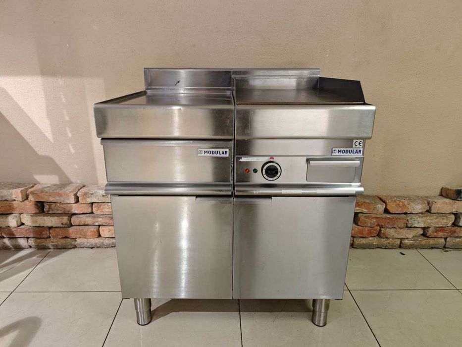 Grill gastronomiczny Modular + kuchnia elektryczna + blat roboczy