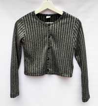Sweter Srebrny Lindex 146 152 cm 10 12 lat Czarny