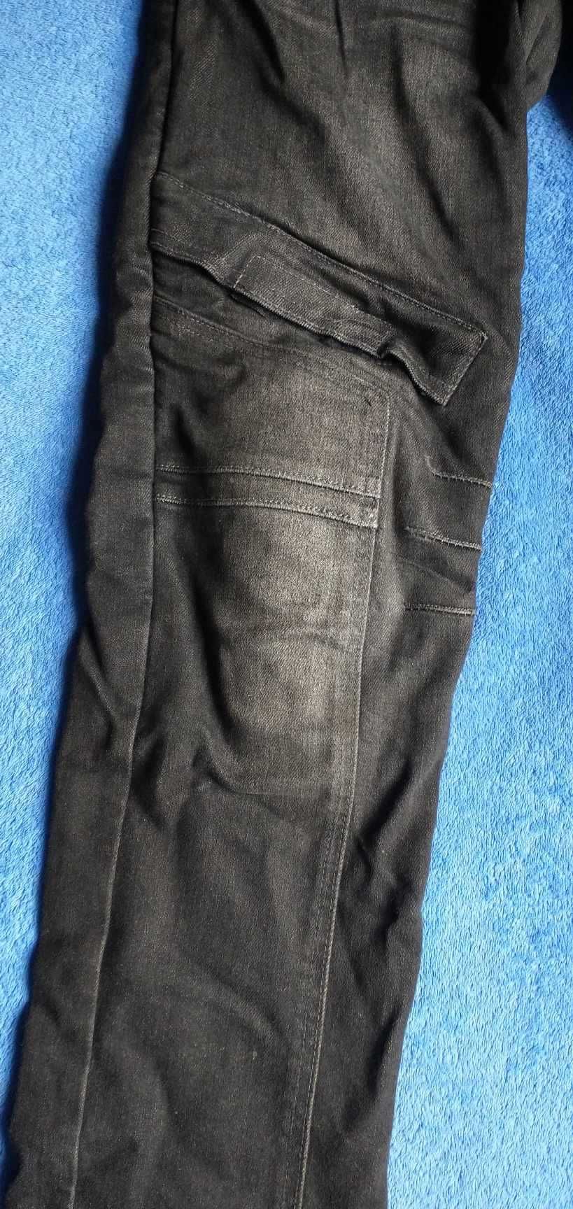 Spodnie Motocyklowe Jeans Spyke Outsider Czarne Kevlar
