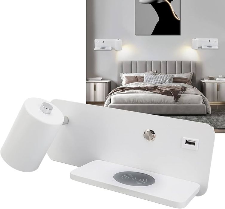 Lampy ścienne LED, kinkiety ścienne z możliwością ładowania przez USB