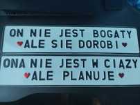 Tablice ślubne na samochód
