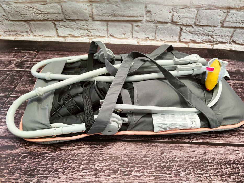 Leżaczek bujaczek Babymoov Babywippe szaro-morelowy