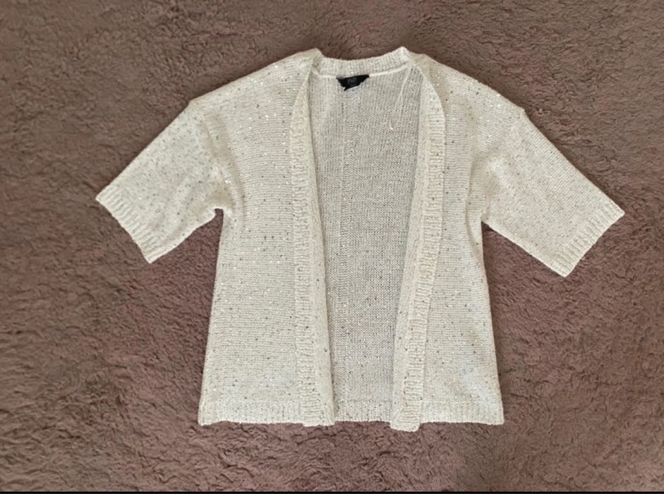 narzutka kardigan bolerko połyskujące