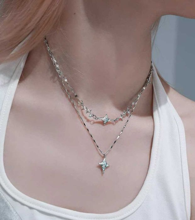 Colar de Camada Dupla Noite Estrelada – em Prata de Lei 925