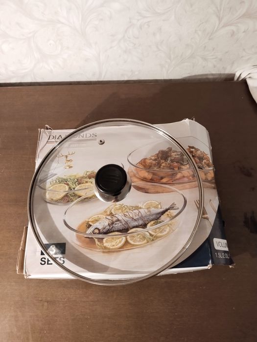 Новая стеклянная крышка, диаметр 26 см