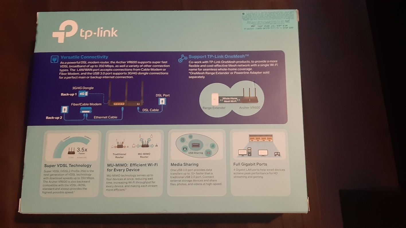 Modem Router tp- link AC2100 Archer VR600